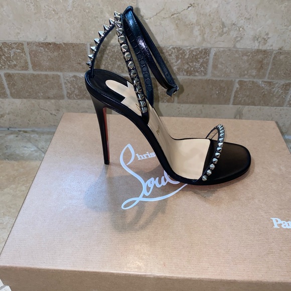 **SOLD**Christian Louboutin So Me spike sandal 35 - Picture 5 of 10